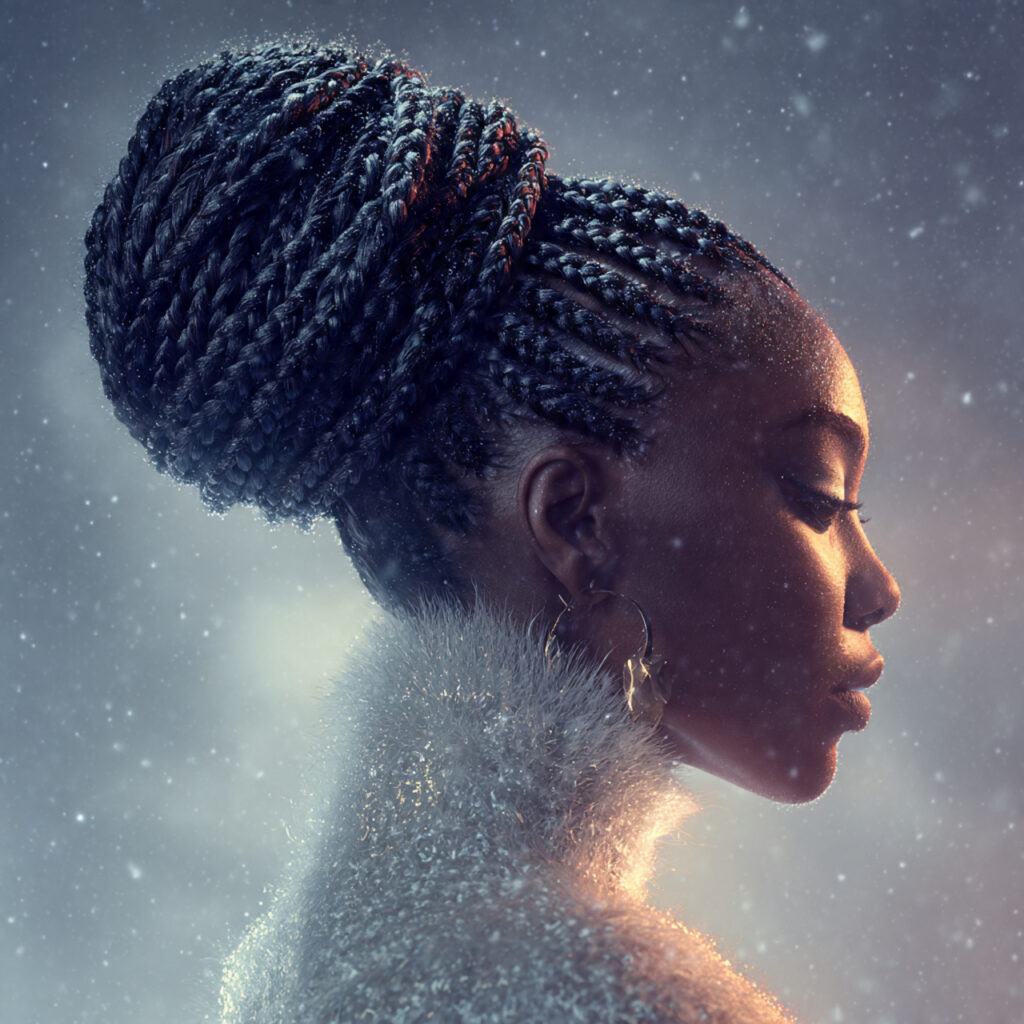 Holiday-Inspired Braided Bun Idea