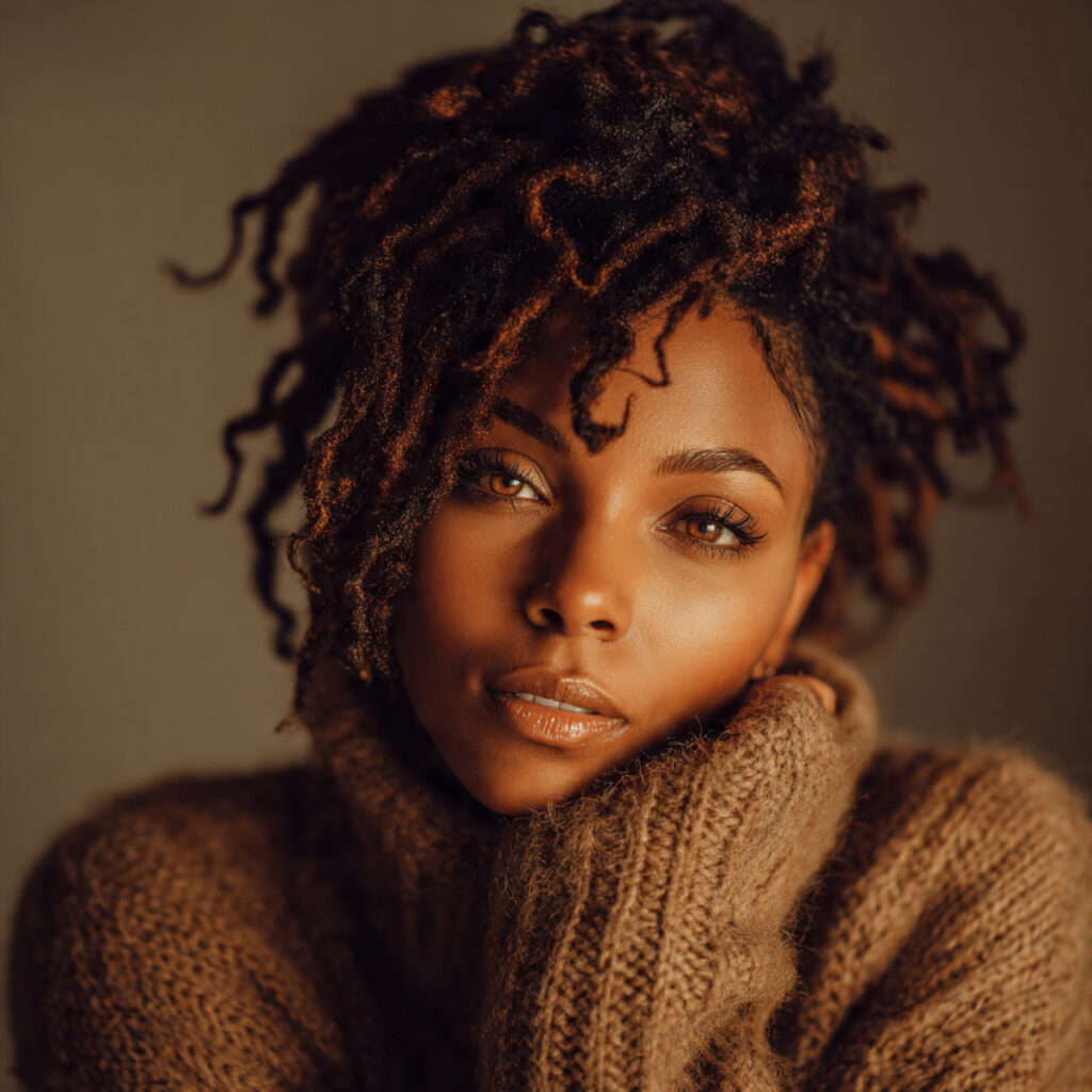 Chestnut-Colored Loc Extensions Idea