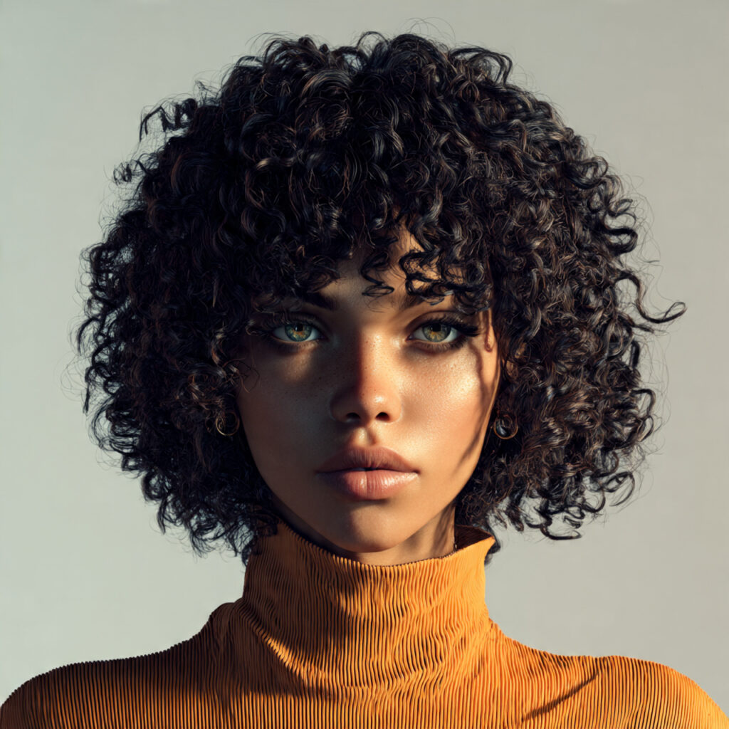 Layered Winter Lob With Curls Idea