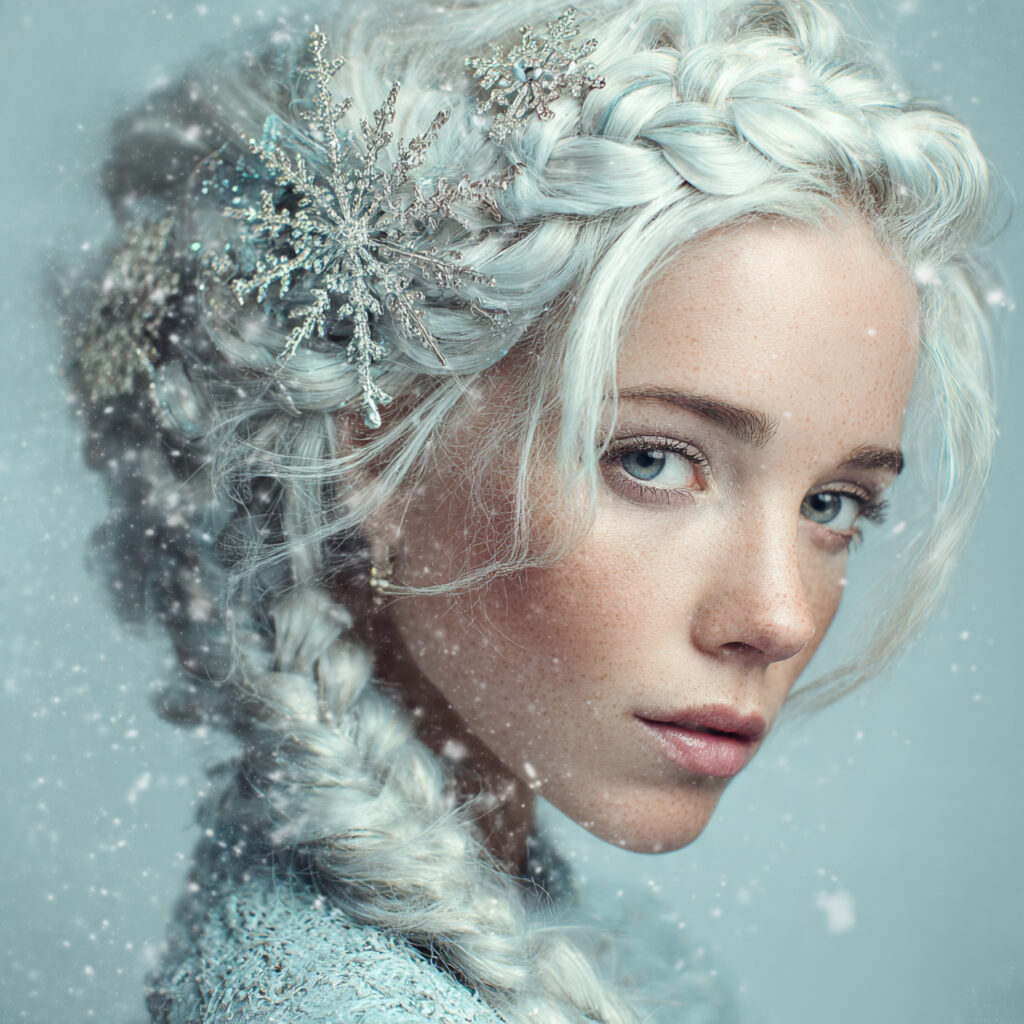 Snowflake Hair Accessory Hairstyle Ideas