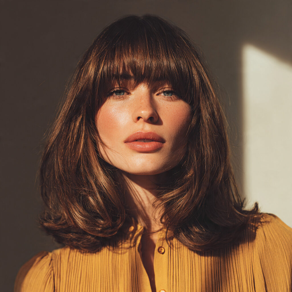 Curtain Bangs Hairstyle Idea