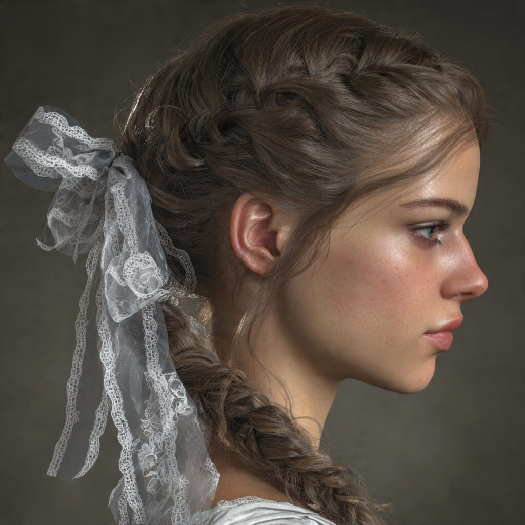 Sheer Lace Ribbon Intertwined Idea