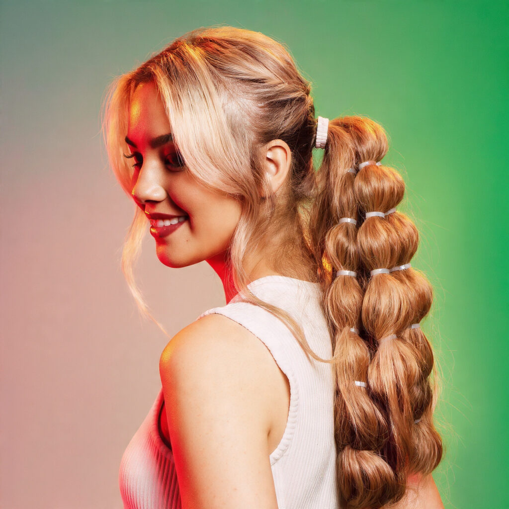Bubble Ponytail Creative Idea