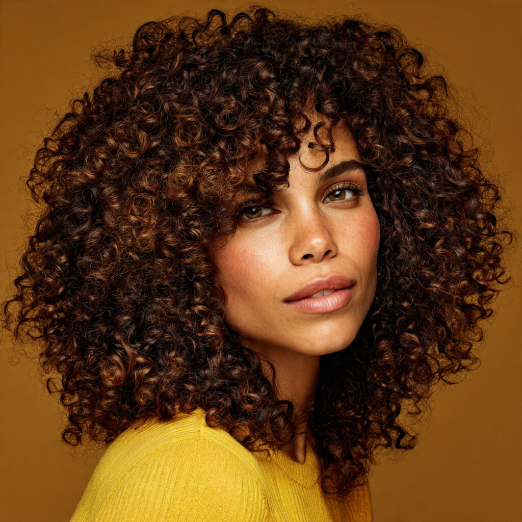 Defined Curly Silhouette Idea