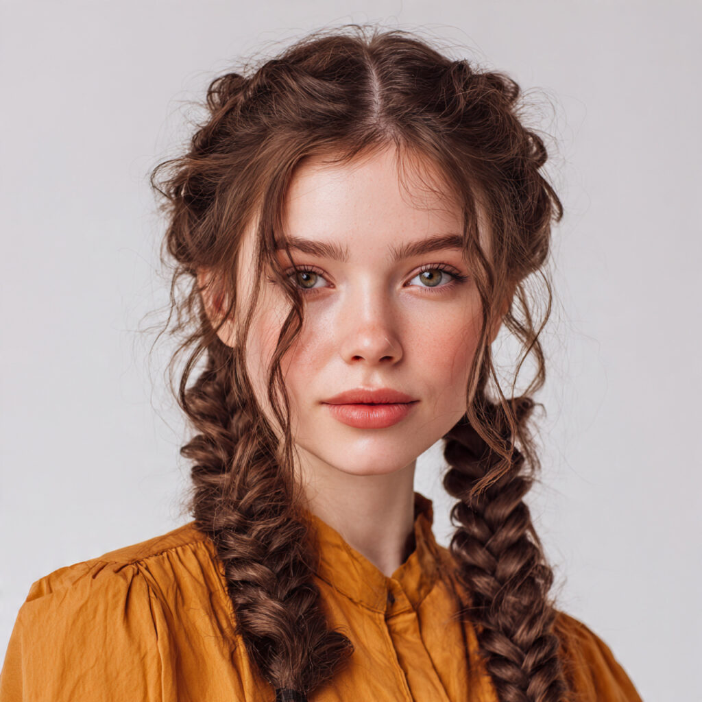 Double Braids with a Romantic Twist
