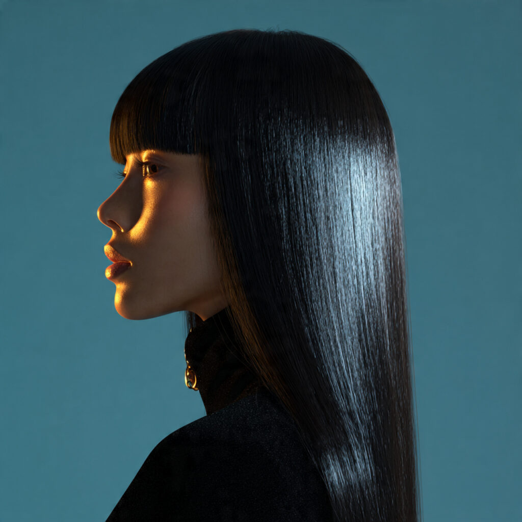 Glossy High Shine Glass Hair Idea