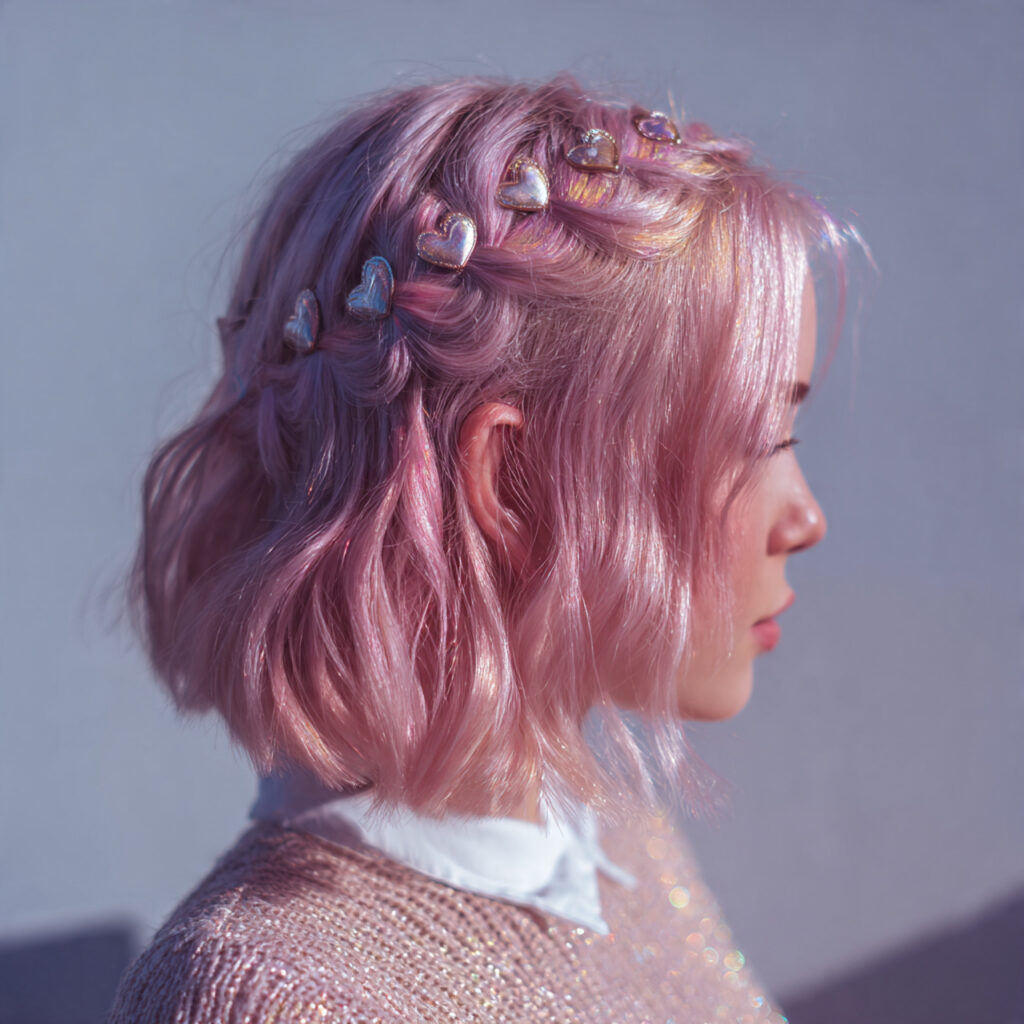 Mini Heart Braid Hairstyles Ideas