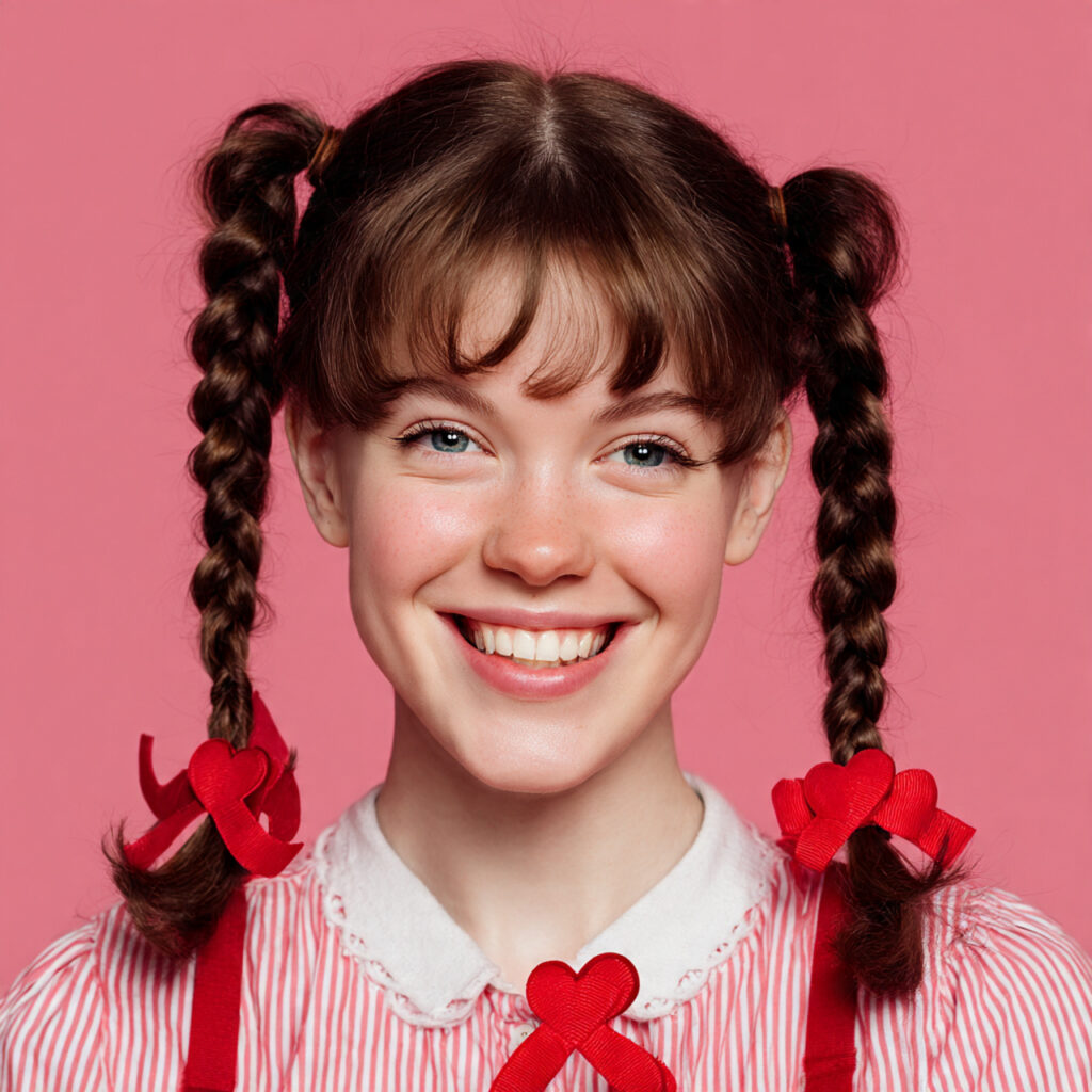 Playful Pigtails with Hearts
