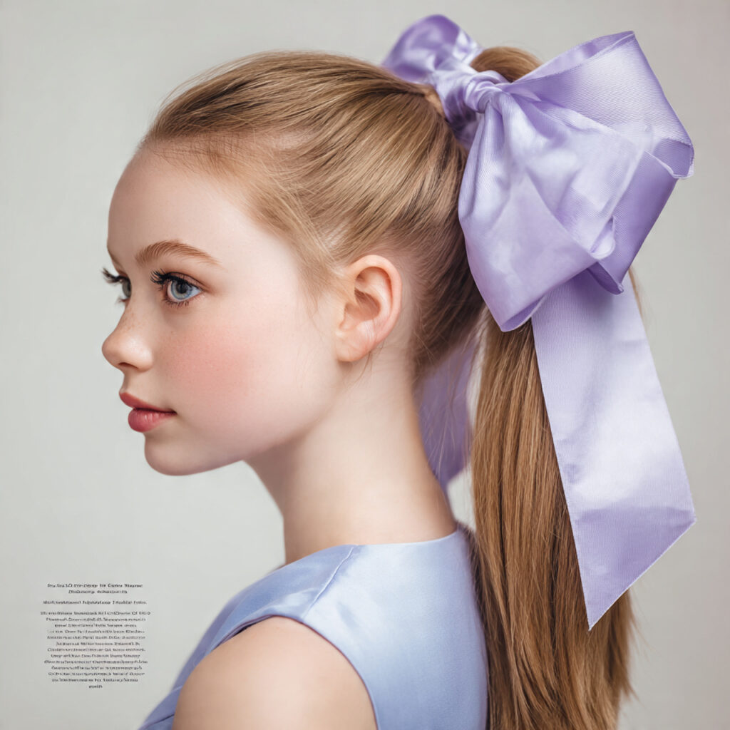 Pastel Bow Tied Ponytail Looks