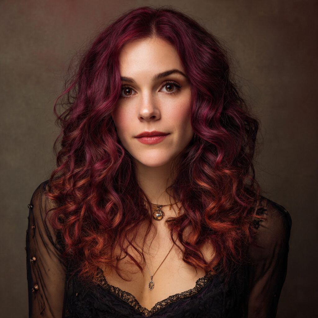 Burgundy and Black Melt Idea