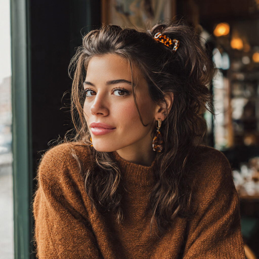 Claw Clip Half-Up Idea