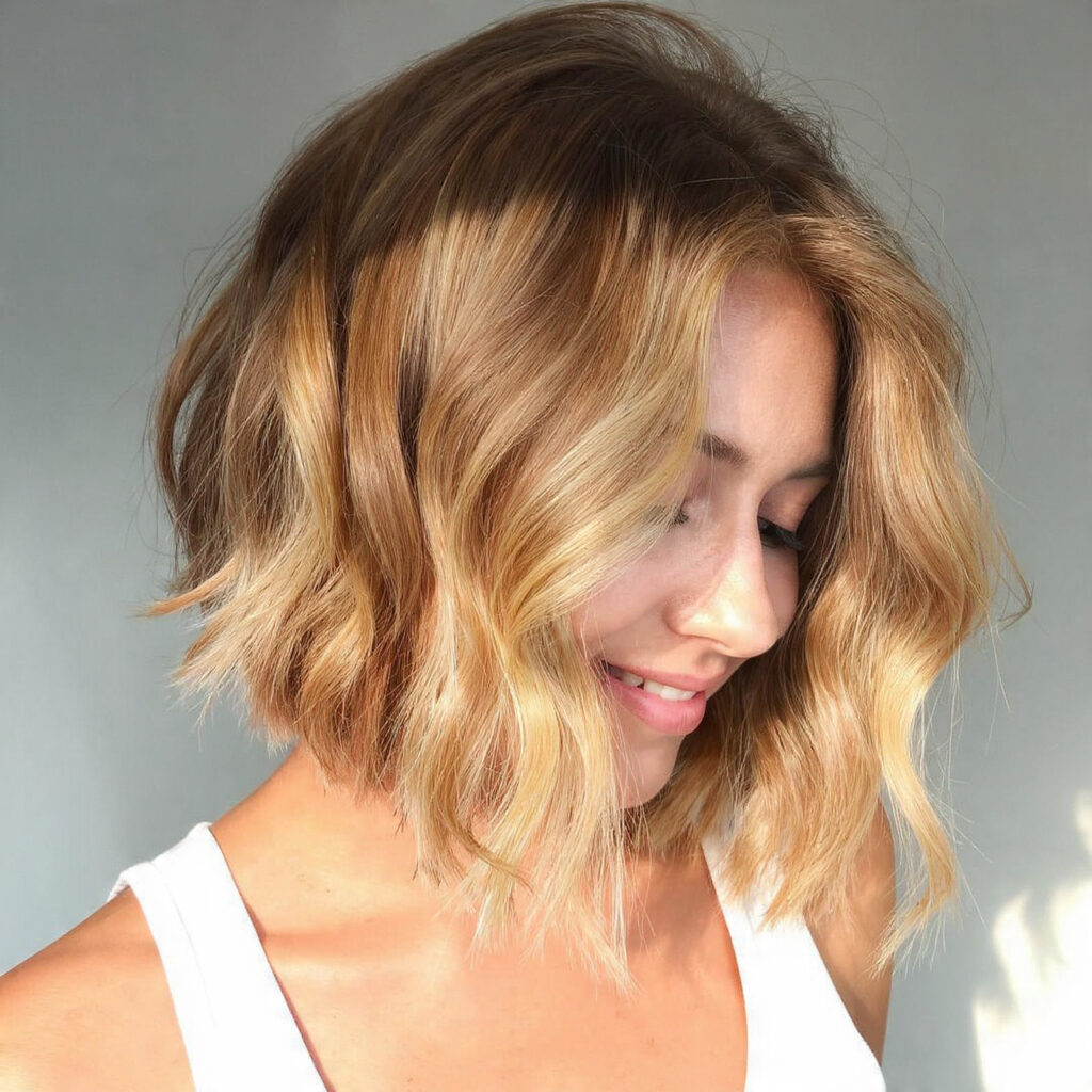 Soft Textured Lob Wave Ideas