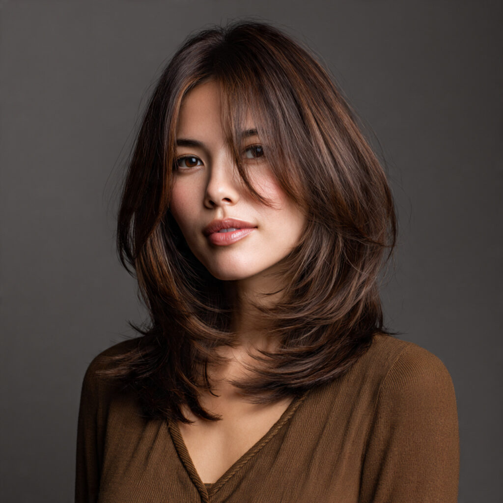 Hime Cut with Face Framing Layers