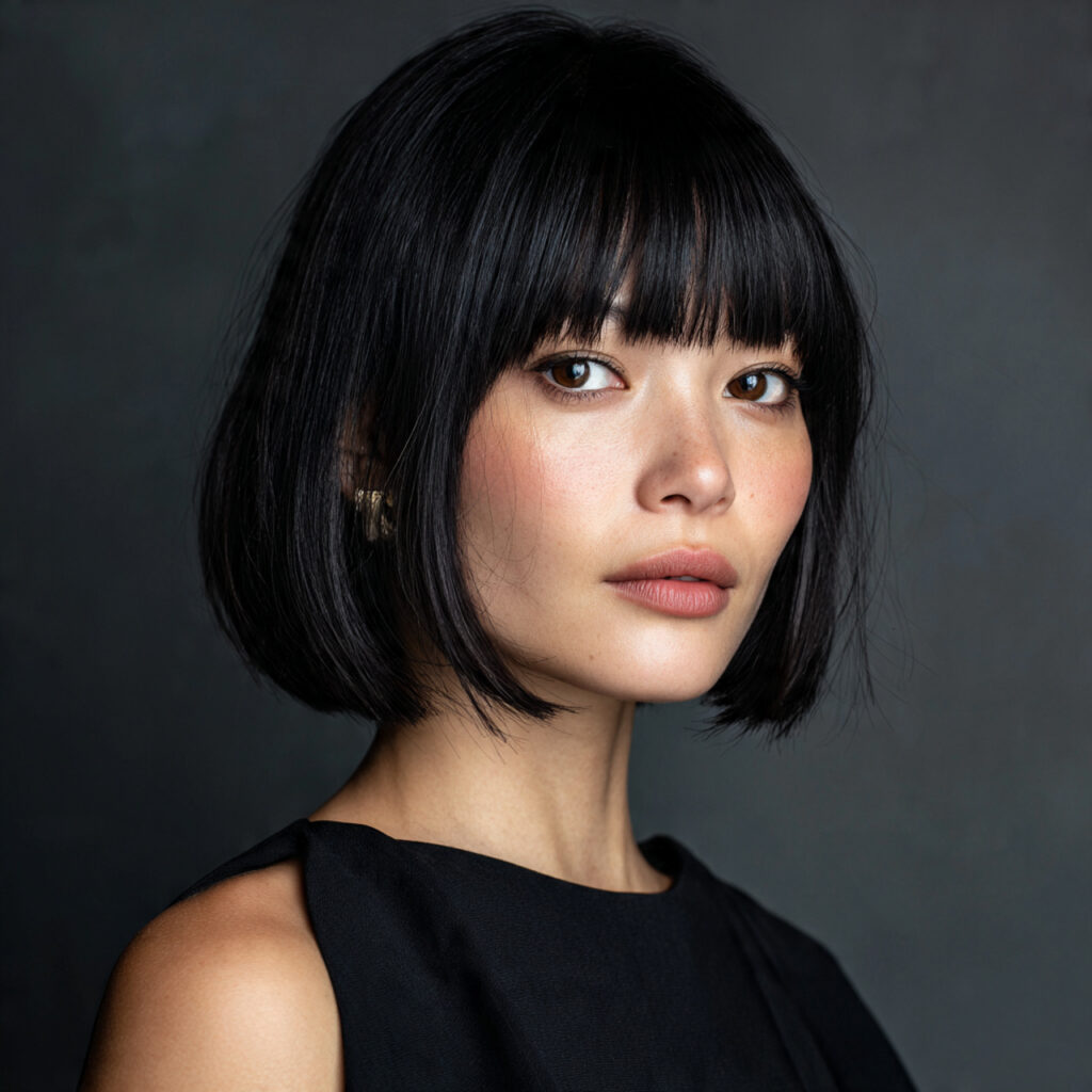 Hime Cut for Round Face