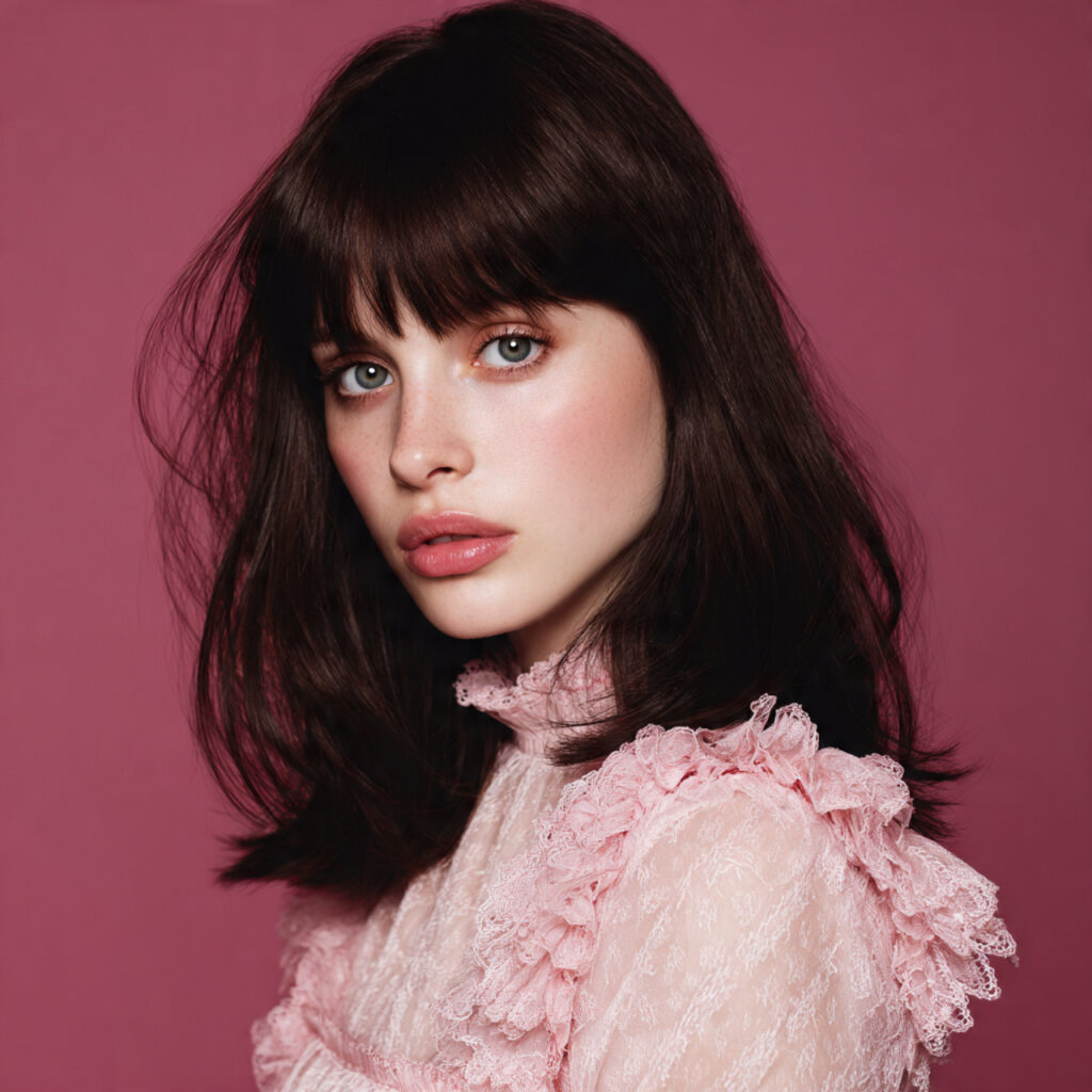 Hime Cut with Curtain Bangs